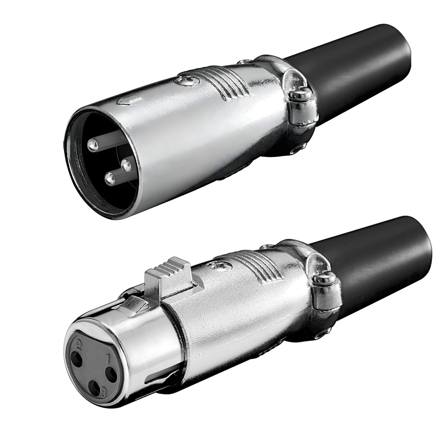3 pin XLR Stecker Kupplung Audio Mikrofon Kabel Verbinder Lautsprecher Ton mic